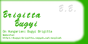 brigitta bugyi business card